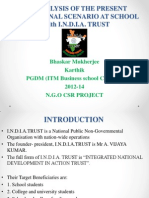 An Analysis of The Present Educational Scenario at Chennai