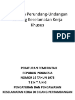 Peraturan Perundang-Undangan Tentang Keselamatan Kerja Khususppt