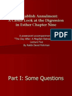 To Establish Annulment: A Closer Look at The Digression in Esther Chapter Nine