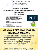 Makna Leksikal Dalam Bahasa Melayu