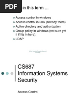 CS687 - Access Control 1 Spring 2013