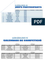 Calendari Lliga Local 2009-2010