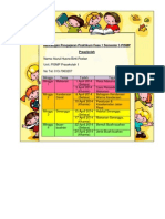 Rancangan Pengajaran Praktikum Fasa 1 Semester 5 PISMP Prasekolah