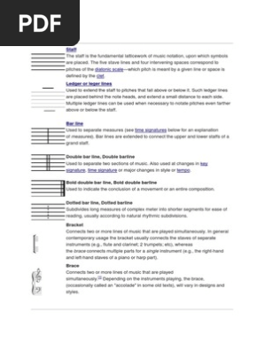 Signs of Notes