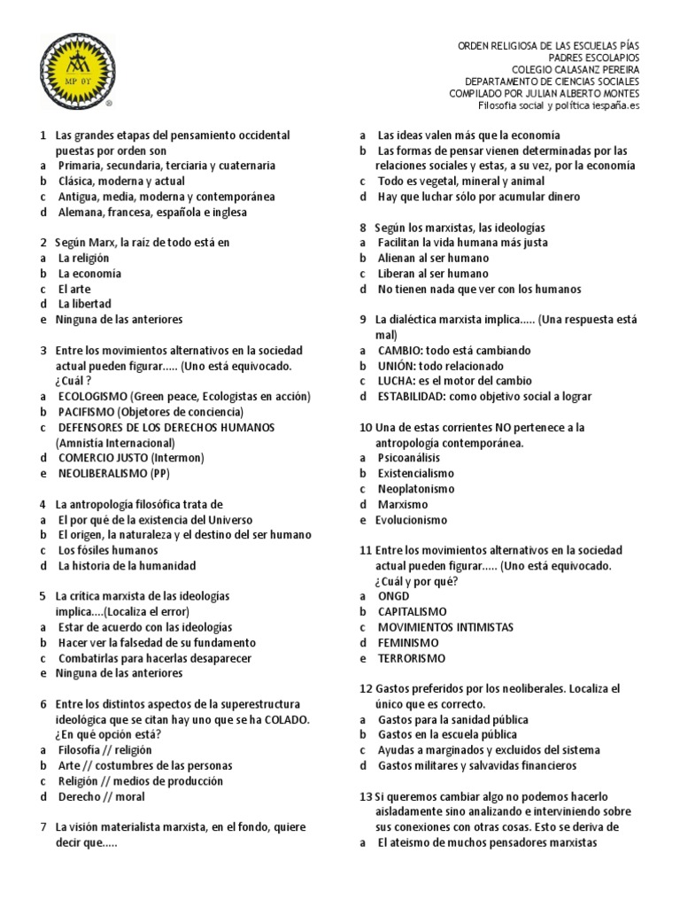 Preguntas sobre Marx y el capitalismo | PDF | Karl Marx | marxismo