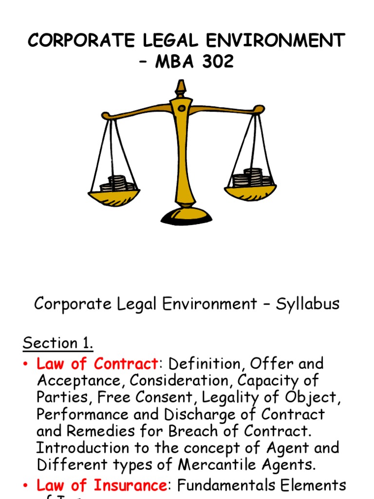 Corporate Legal Environment | Offer And Acceptance | Consideration