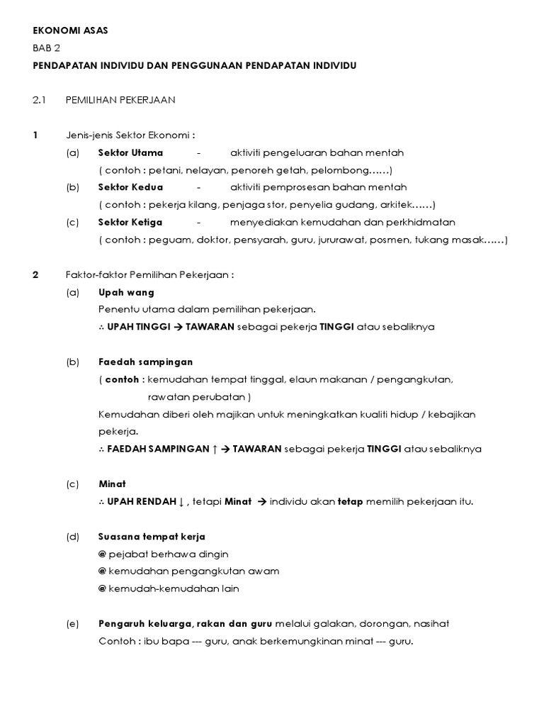 Ekonomi Asas Tingkatan 4 Bab 2 Pdf