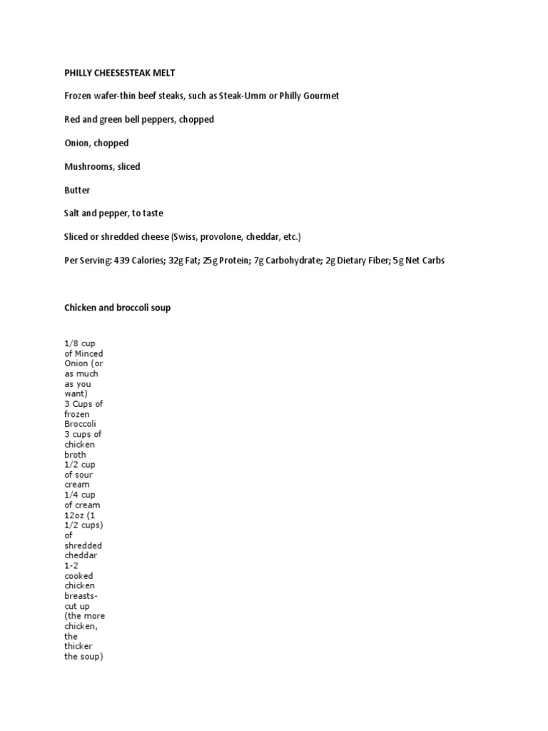 Low Carb Recipies | PDF | Cheese | Low Carbohydrate Diet