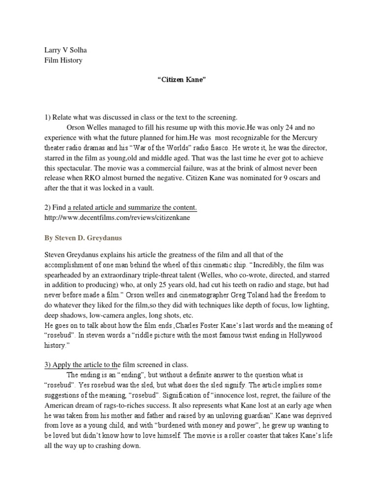 Citizen Kane | Citation | Cinema