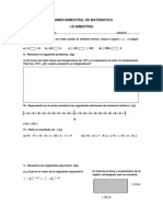 EXAMEN DEL TERCER BIMESTRE DE MATEMÁTICA 6