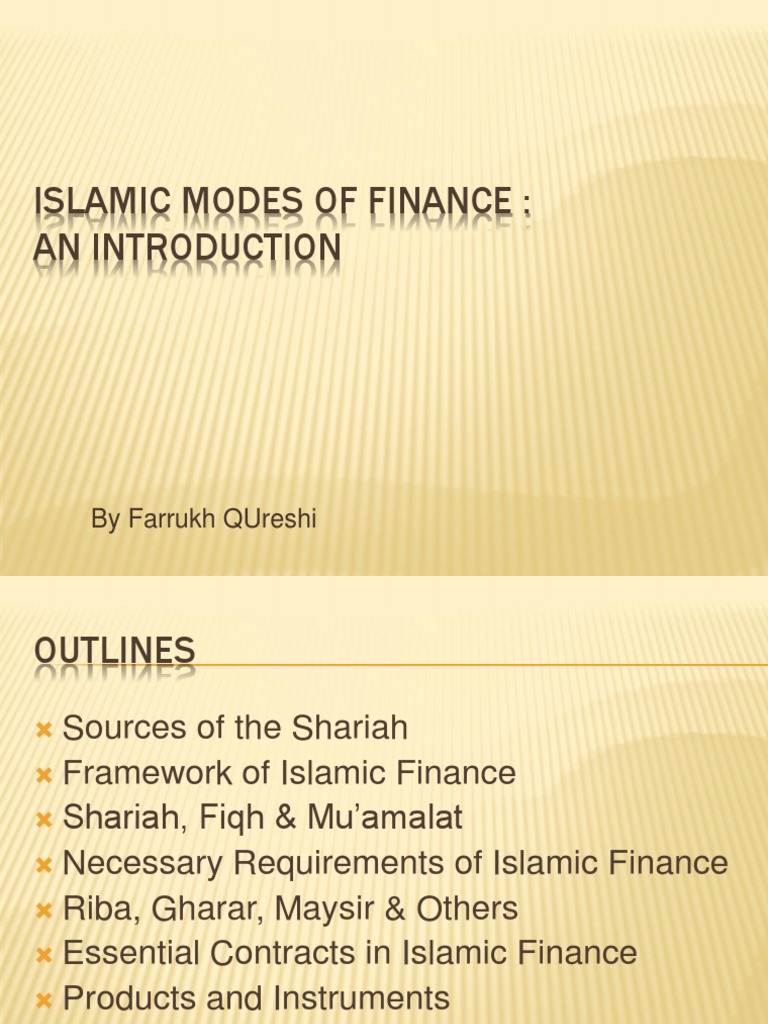 Introduction to Islamic Finance Principles | PDF | Islamic Banking And ...