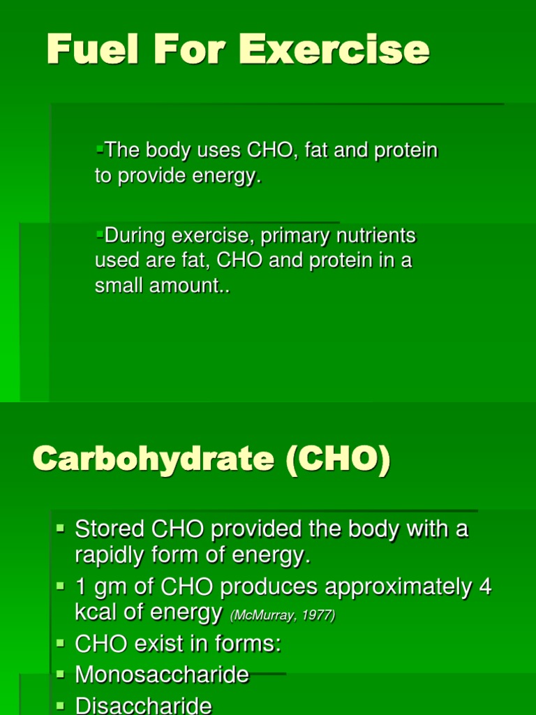 Fuel For Exercise PDF Adenosine Triphosphate Carbohydrates