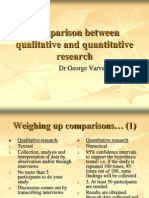 Comparison Between Qualitative and Quantitative Research