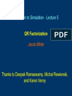 Introduction To Simulation - Lecture 5: QR Factorization
