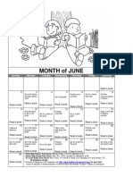 summer month calendar