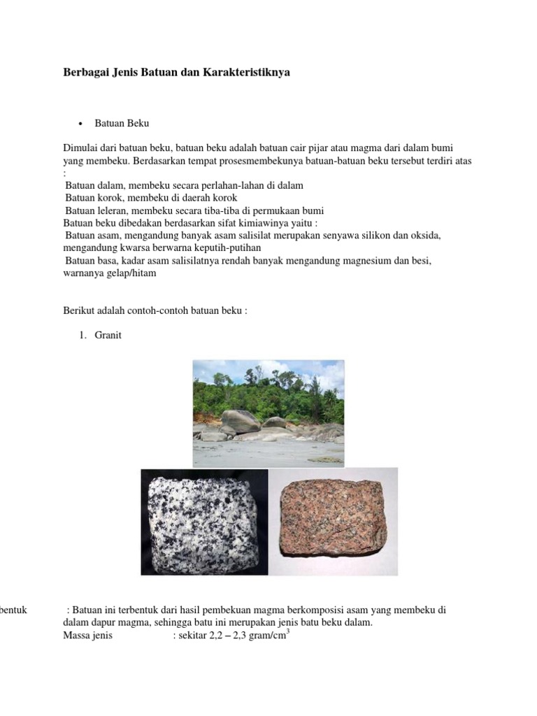 Batu Bara Merupakan Contoh Jenis Batuan