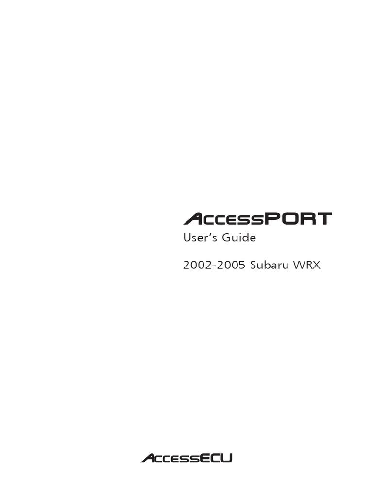 AP Usersguide WRX | PDF