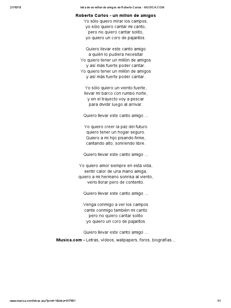 Letra De La Cancion El Progreso De Roberto Carlos