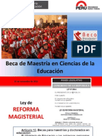 Beca Maestría en Ciencias de la Educación