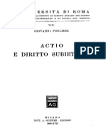 Actio e Diritto Subiettivo Giovanni Pugliese