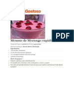 Mousse de Morango Rapidinho