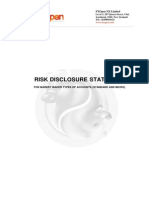 Risk Disclosure Statement: For Market Maker Types of Accounts (Standard and Micro)