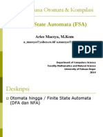 Finite State Automata (FSA) - TBO