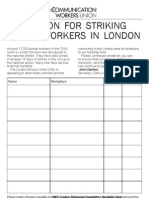 Collection for Striking Postal Workers in London
