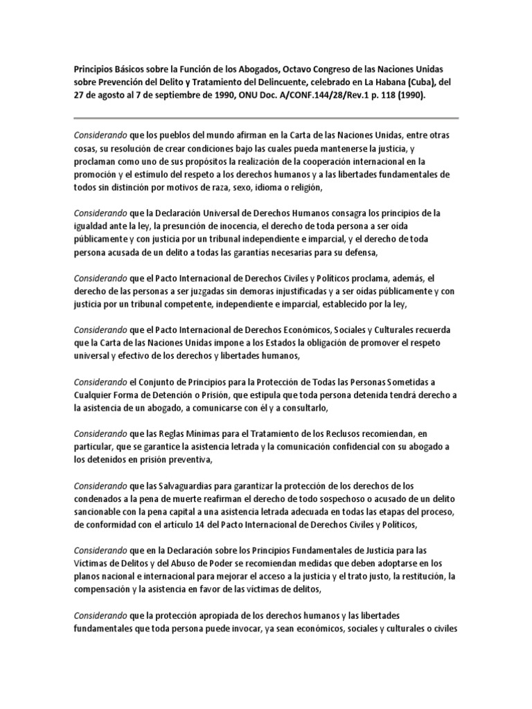Principios Básicos de la Abogacía | PDF | Discriminación | Derechos ...