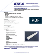 Liquid Gas Filter Separator Material Spec Sheet