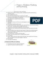 GEO 12 Chapter 12: Denudation: Weathering and Mass Wasting Notes and Chapter Review