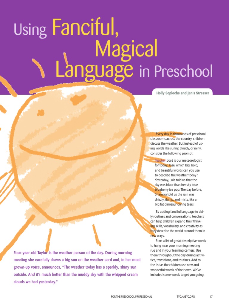 Fanciful Language for Preschoolers | PDF | Weather | Nature