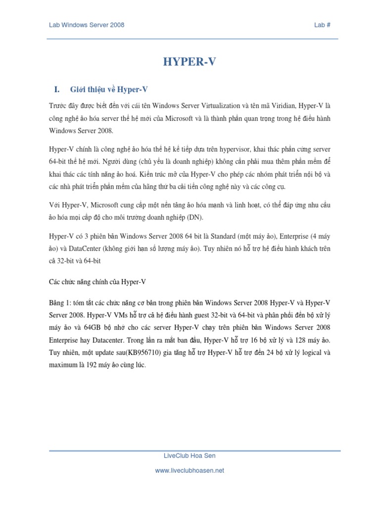 Hyper V | PDF