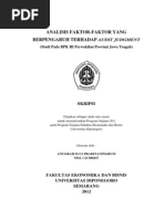 Download Analisis Faktor-faktor Yang Berpengaruh Terhadap Audit Judgment by Salman Husein SN218037457 doc pdf