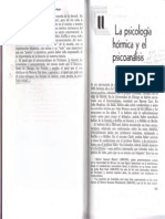 La Psicologia Hormica y El Psicoanalisis