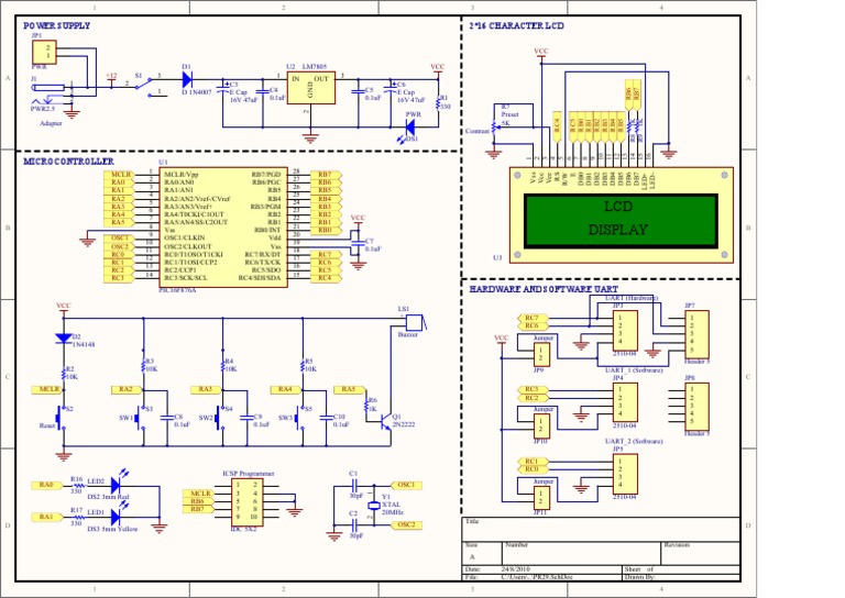 LCD Display Circuit Schematic | PDF