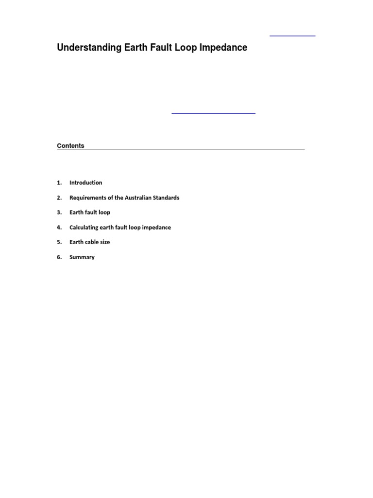 Understanding Earth Fault Loop Impedance | PDF