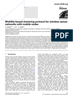 Mobility-based clustering protocol for wireless sensor
networks with mobile nodes