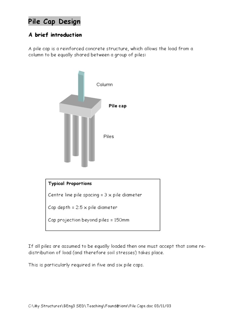 Pile Cap Design and Analysis Guide | PDF | Deep Foundation | Truss