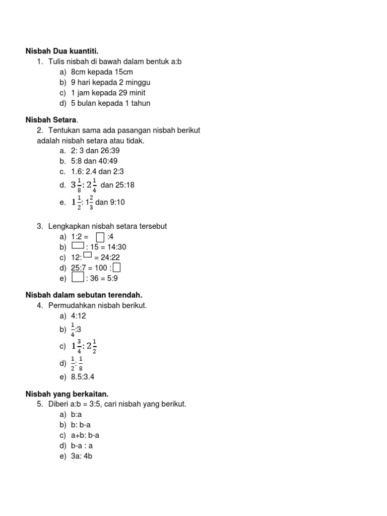 Bab 5 Nisbah Pdf