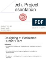 Presentation On Reclaimed Rubber Plant