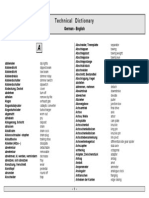 Technical Dictionary De-En