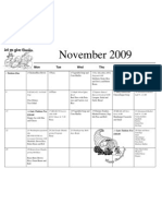November Calendar 2009