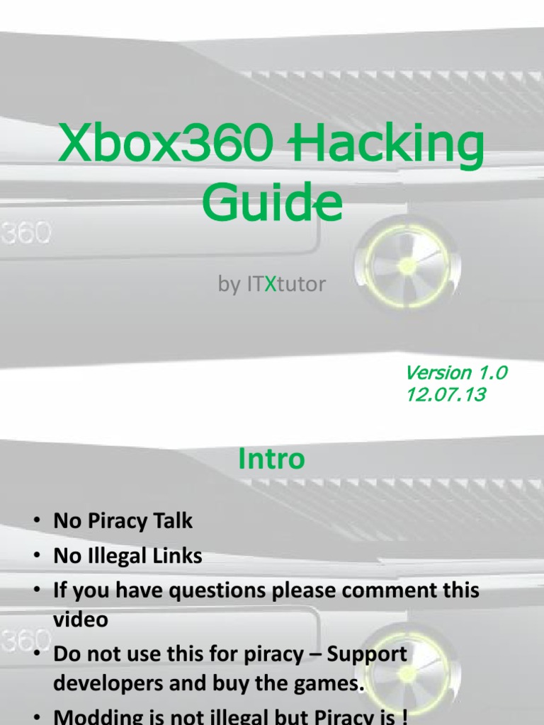 Xbox 360 Hacking Guide Xbox 360 Flash Memory