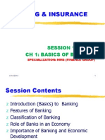 Banking & Insurance: Session 1 CH 1: Basics of Banking