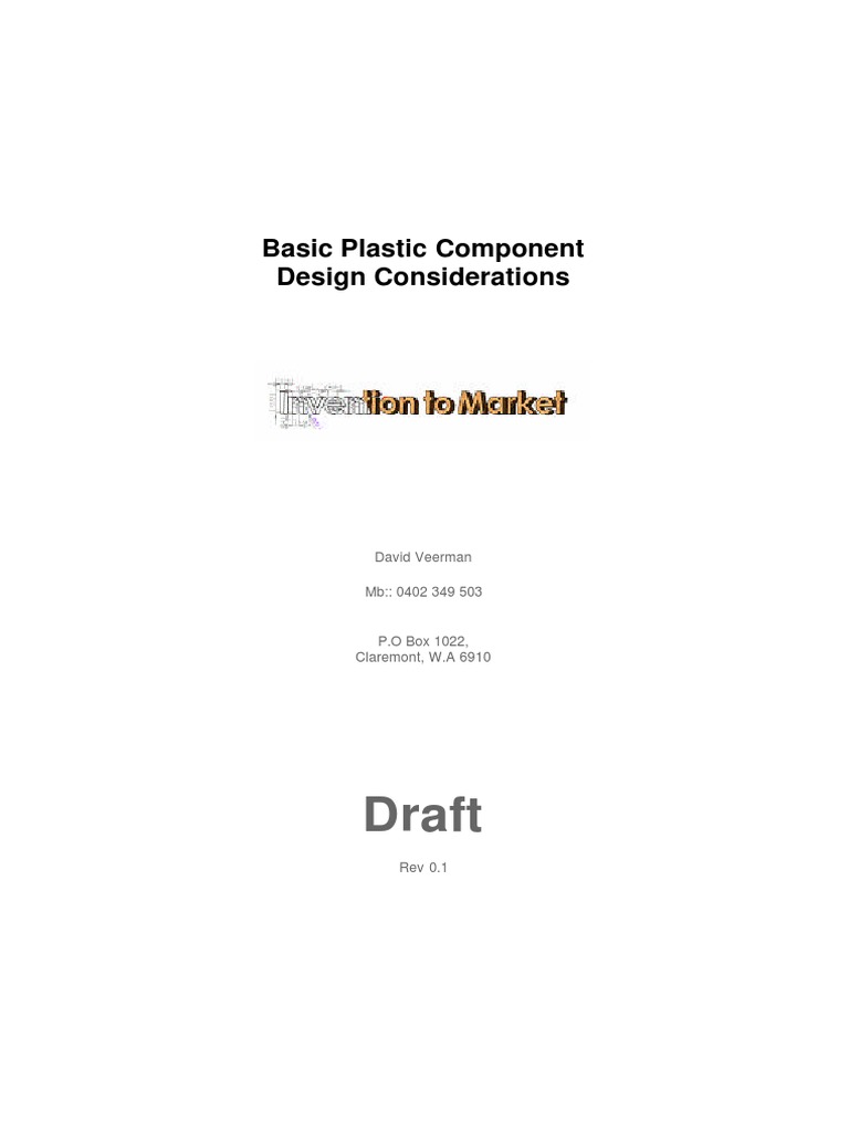 Plastic Design Guideline | PDF | Technology & Engineering