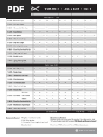 Worksheet Legs & Back Disc 5: Date / Week