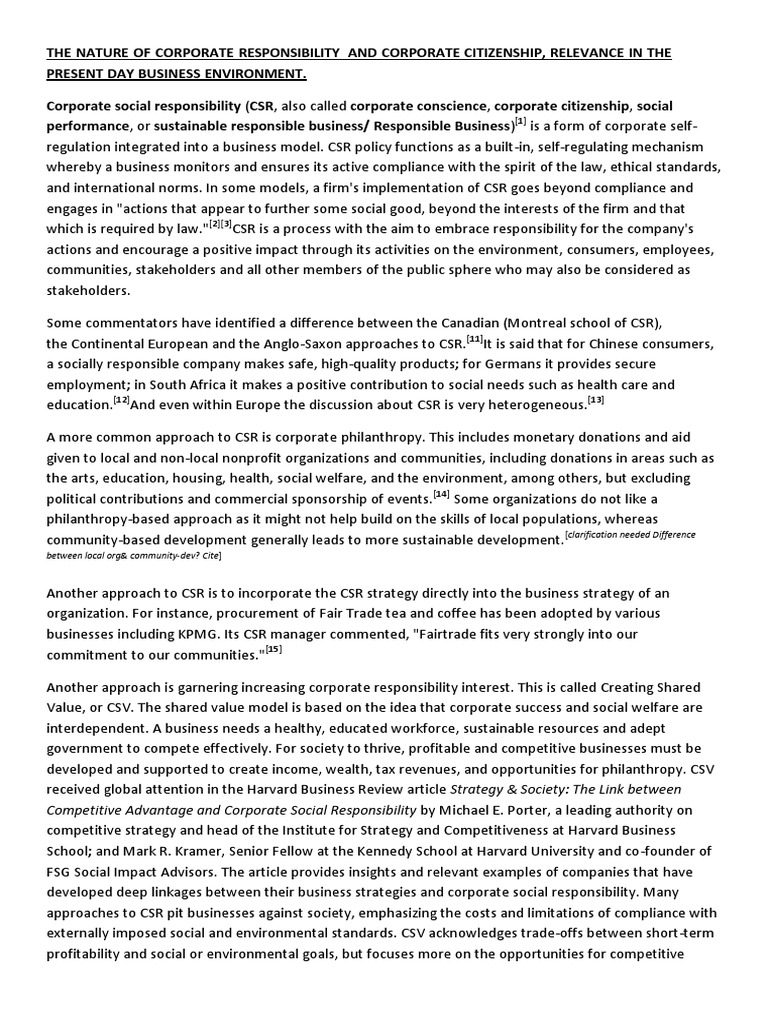 Chapter 1 1 | PDF | Corporate Social Responsibility | Strategic Management