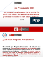 Programa Presupuestal 0091