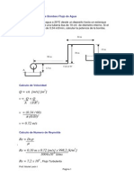 Ejemplo 1 R Potencia de Bomba Flujo Agua PDF